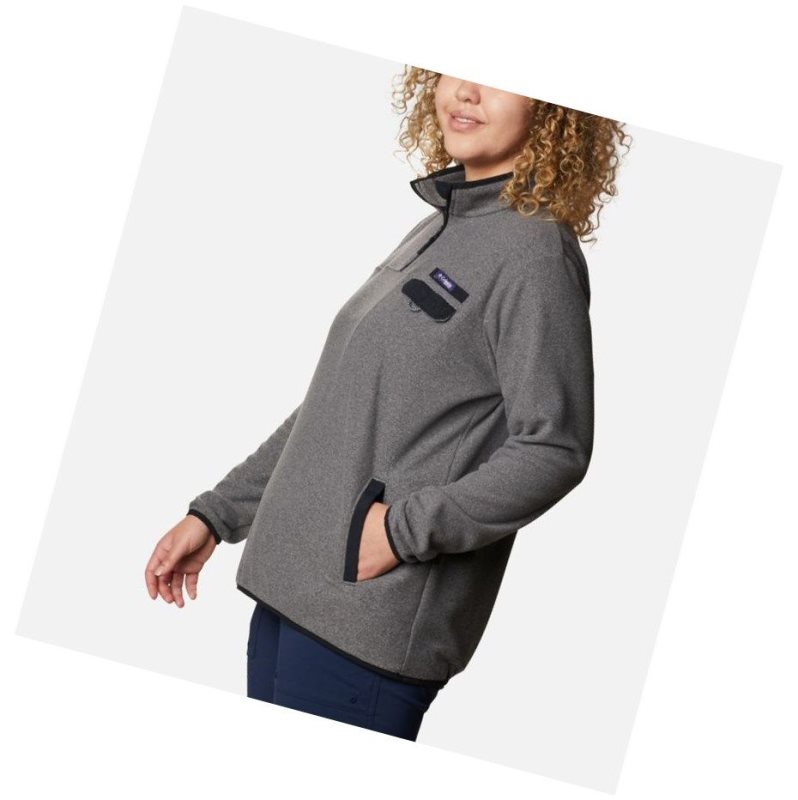 Pulower Columbia Harborside II Fleece Plus Size Damskie Czarne | 34OCYXMDV