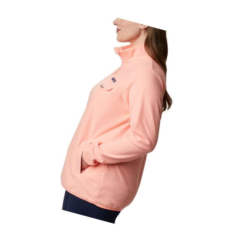 Pulower Columbia Harborside II Fleece Plus Size Damskie Różowe | 23ZRAYLUT