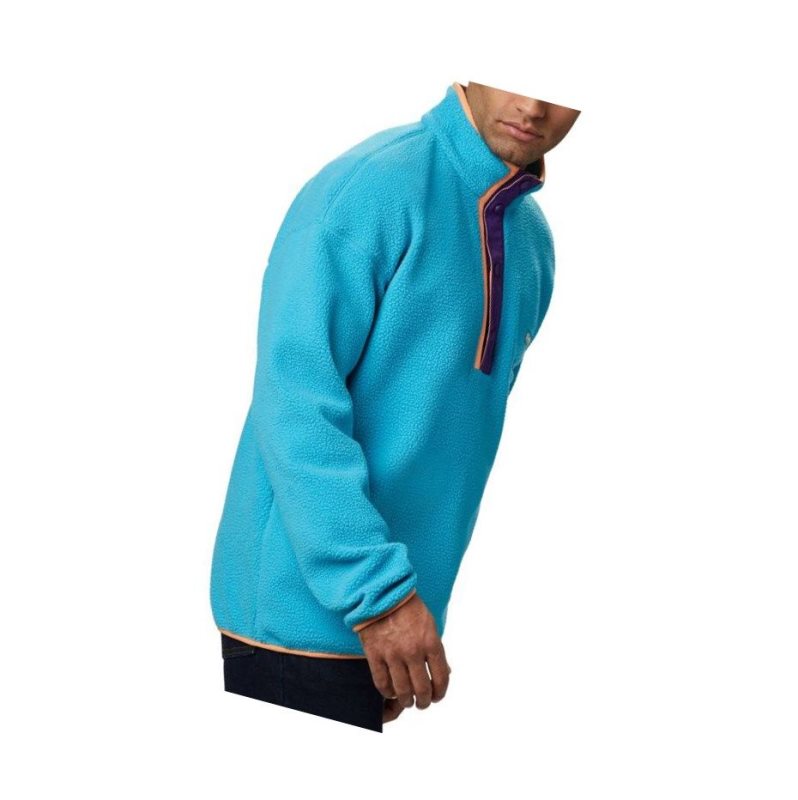 Pulower Columbia Helvetia Half-Snap Fleece Męskie Niebieskie | 95XOGKIFU