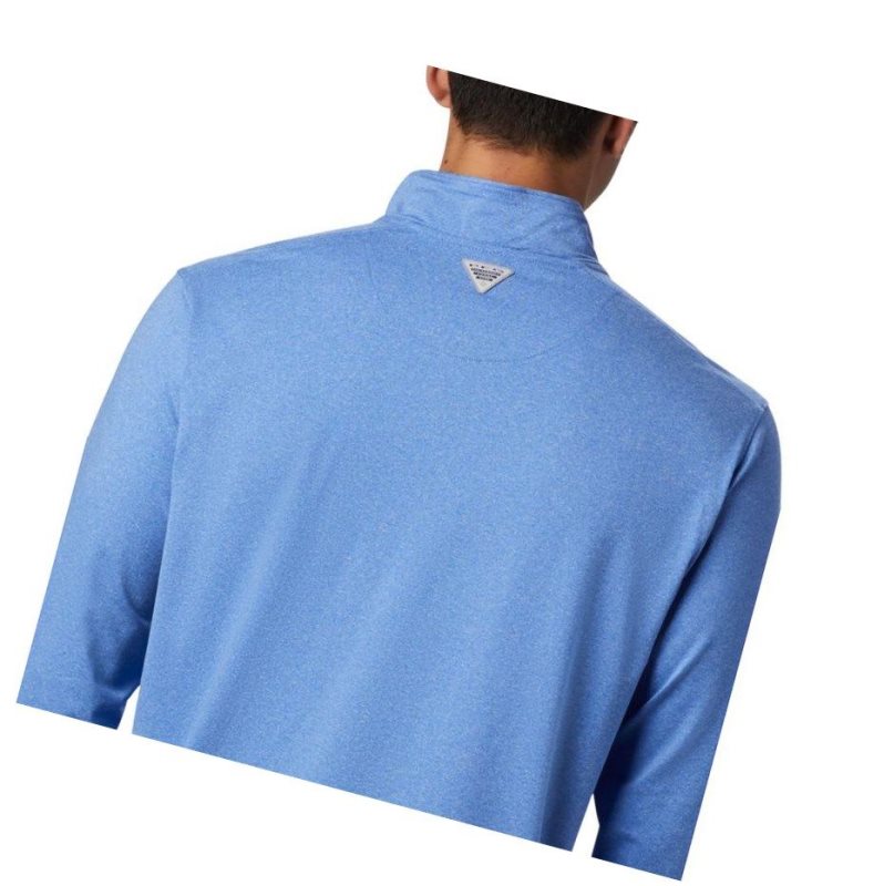 Pulower Columbia PFG Slack Tide 1/4 Zip Big Męskie Niebieskie | 56UOQHPEC