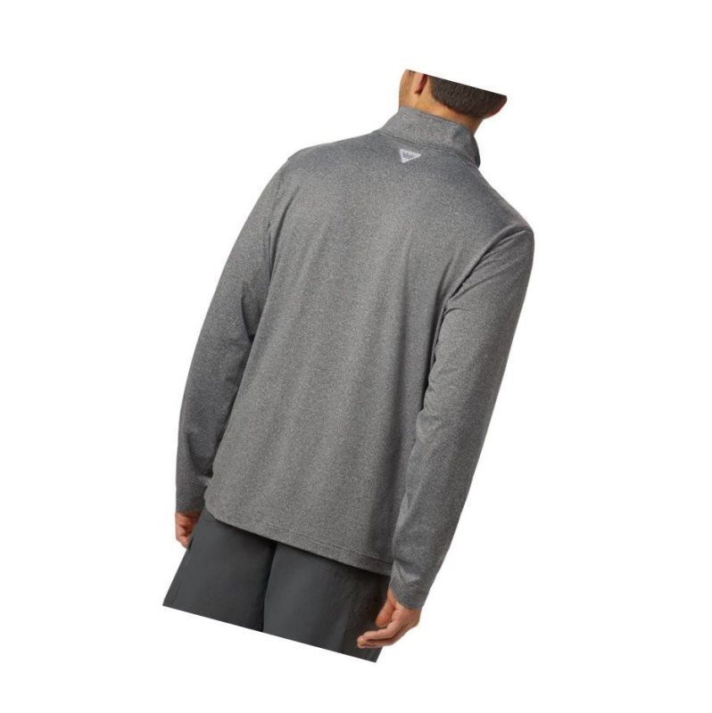 Pulower Columbia PFG Slack Tide 1/4 Zip Męskie Czarne | 71DJGPLMU