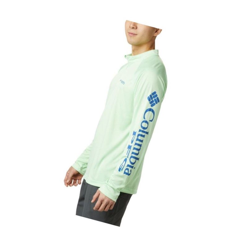 Pulower Columbia PFG Terminal Tackle 1/4 Zip Męskie Zielone | 41JNCXWQU