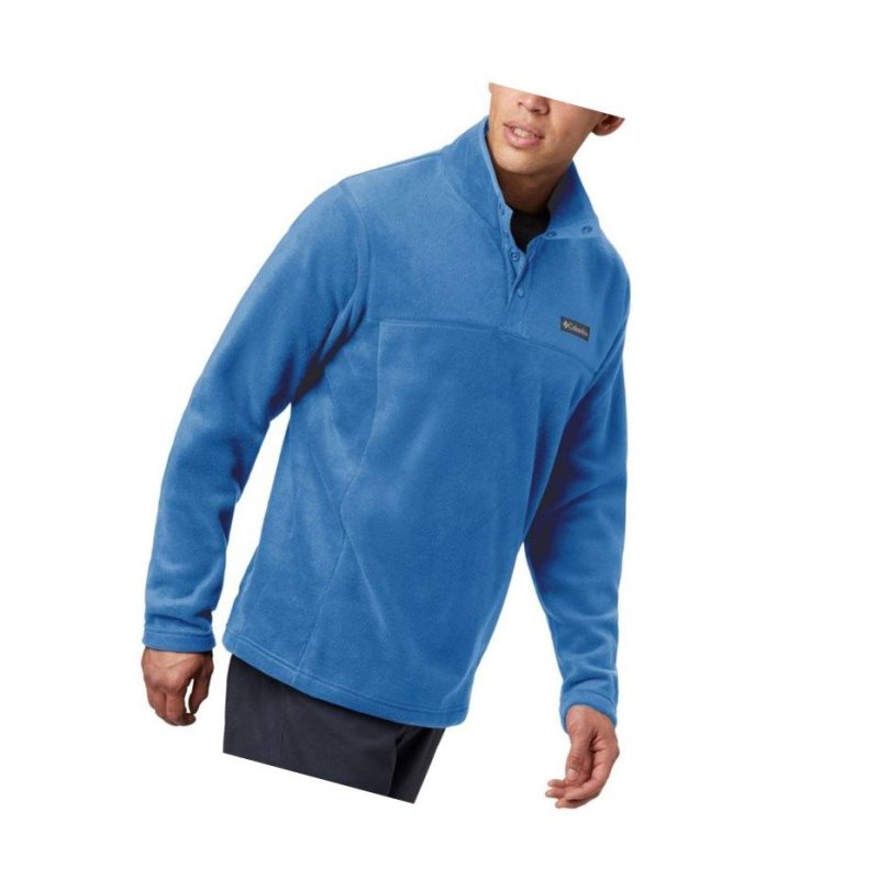 Pulower Columbia Steens Mountain Half Snap Fleece Męskie Niebieskie | 79ADOGMBV