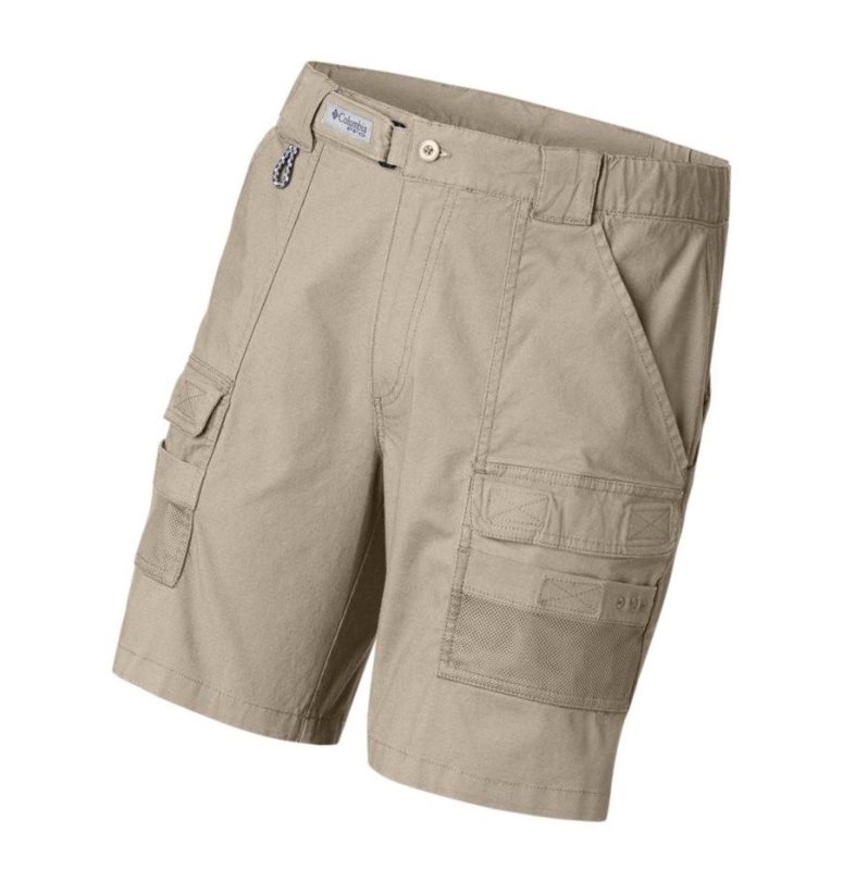 Spodenki Columbia PFG Half Moon III Męskie Khaki | 53PKNGXRB