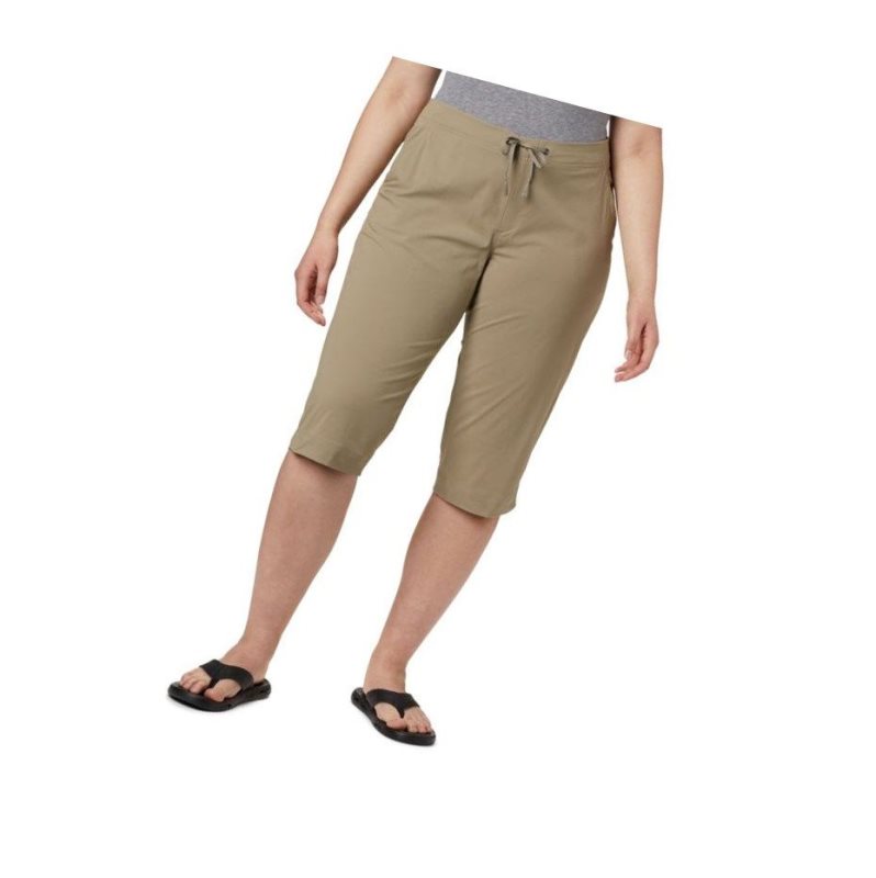 Spodnie Columbia Anytime Outdoor Capri Plus Sizes Damskie Brązowe | 10PWXJQIR