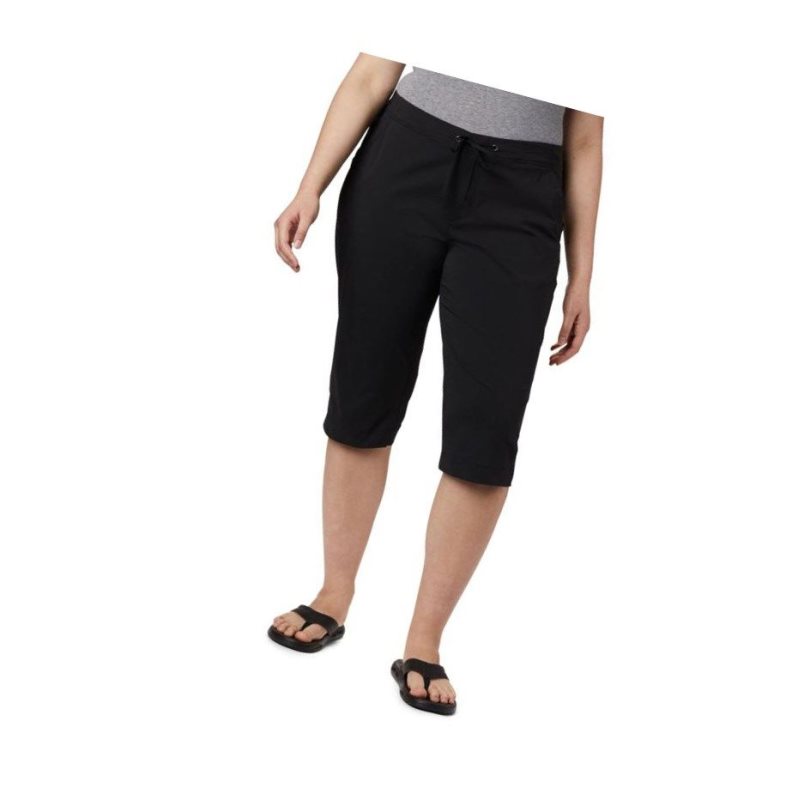 Spodnie Columbia Anytime Outdoor Capri Plus Sizes Damskie Czarne | 07PEHQLGW