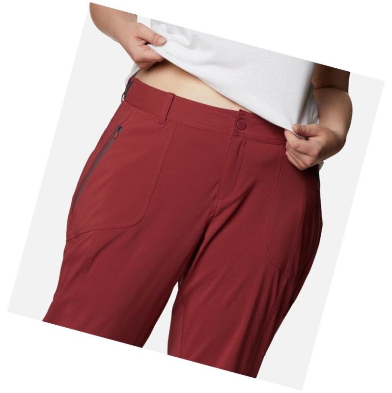 Spodnie Columbia Bryce Canyon II Plus Size Damskie Czerwone | 45GUFWNLQ