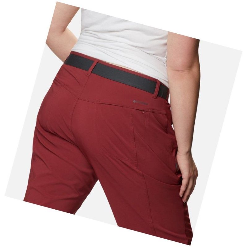 Spodnie Columbia Bryce Canyon II Plus Size Damskie Czerwone | 45GUFWNLQ