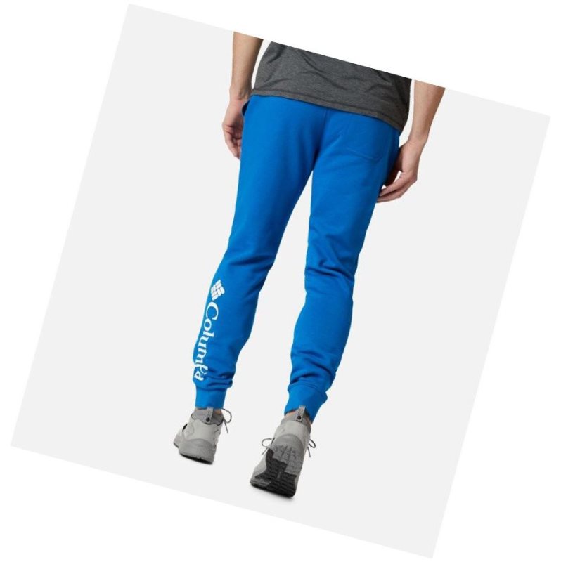 Spodnie Columbia CSC Logo Fleece Jogger II Męskie Głęboka Indygo Białe | 03KDPSCQF