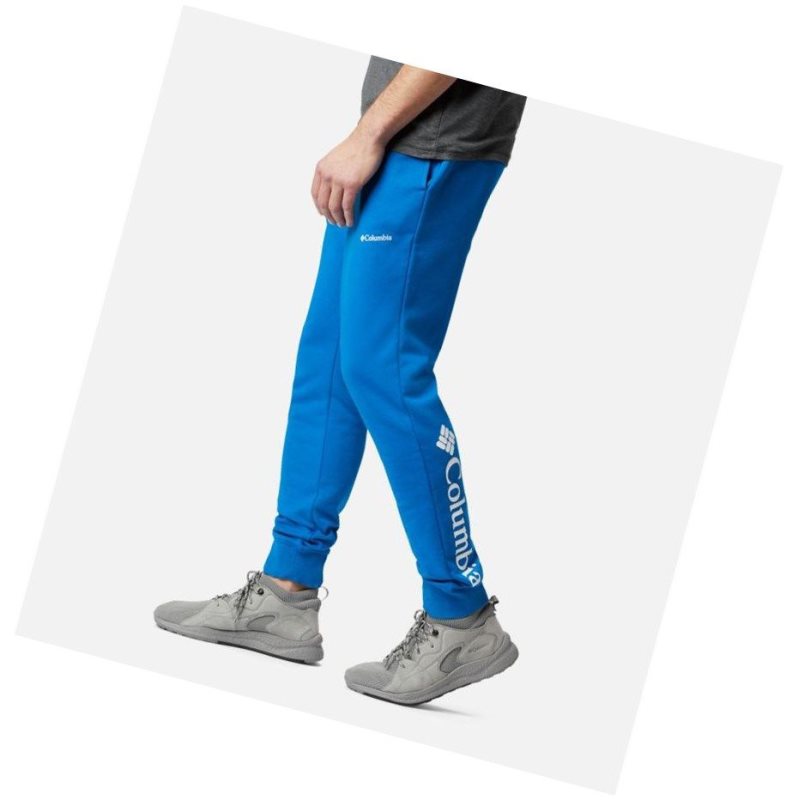 Spodnie Columbia CSC Logo Fleece Jogger II Męskie Głęboka Indygo Białe | 03KDPSCQF