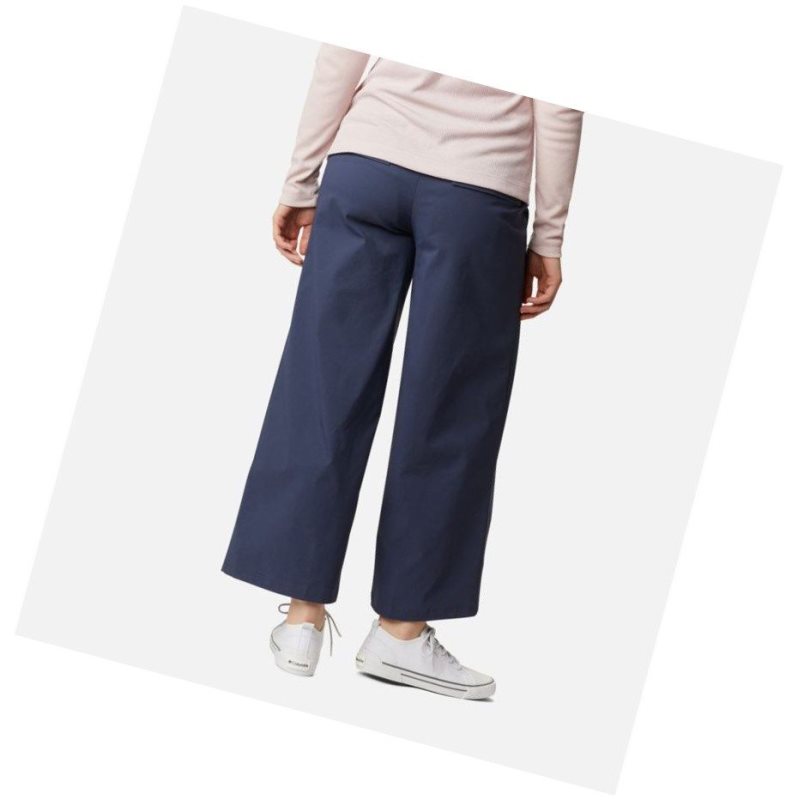 Spodnie Columbia Firwood Wide Leg Damskie Granatowe | 01WCXFNGS