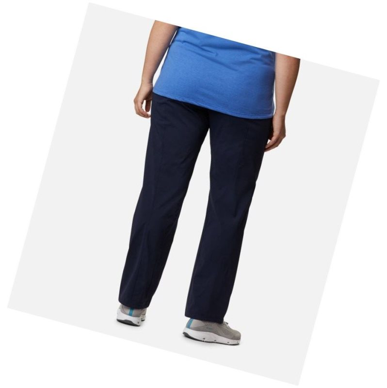 Spodnie Columbia Just Right Straight Leg Pant Plus Size Damskie Granatowe | 14ZQANMVP