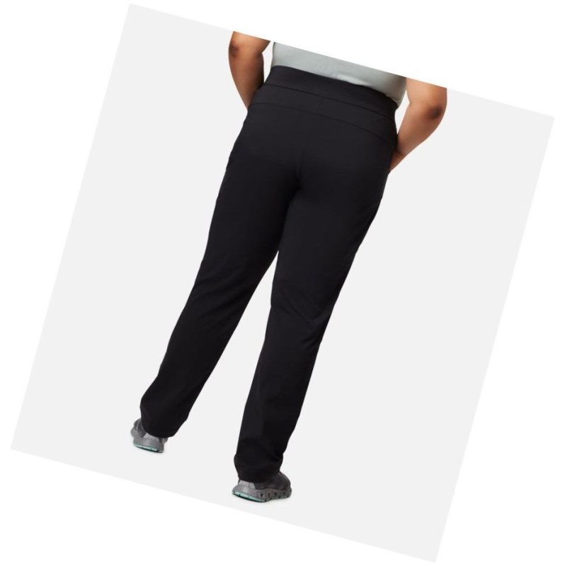 Spodnie Columbia Just Right Straight Leg Pant Plus Size Damskie Czarne | 91MIBXWQZ