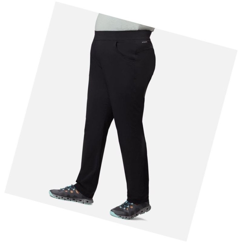 Spodnie Columbia Just Right Straight Leg Pant Plus Size Damskie Czarne | 91MIBXWQZ