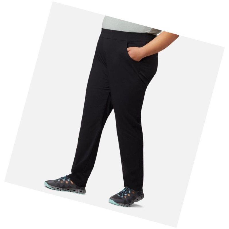 Spodnie Columbia Just Right Straight Leg Pant Plus Size Damskie Czarne | 91MIBXWQZ