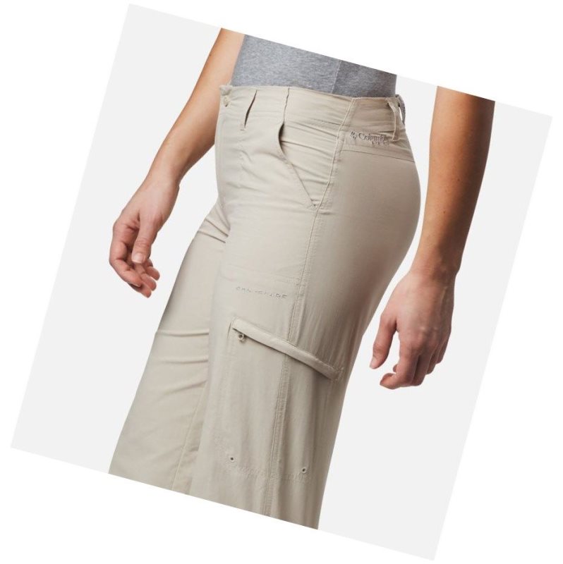 Spodnie Columbia PFG Aruba Roll Up Damskie Khaki | 57VMGDPJW