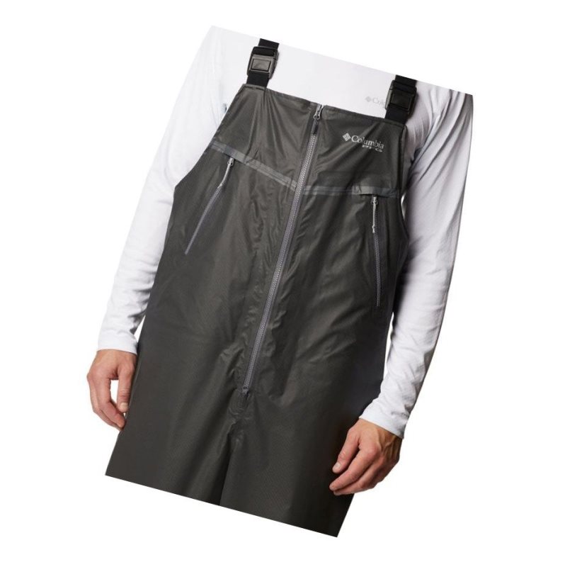 Spodnie Columbia PFG Force XII OutDry Extreme Bib Męskie Ciemny Szare | 67ELVZWTD