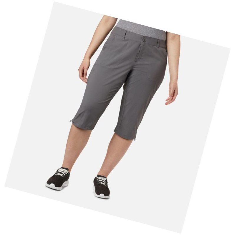 Spodnie Columbia Saturday Trail II Knee Pant Plus Sizes Damskie Szare | 97CMZRVFP