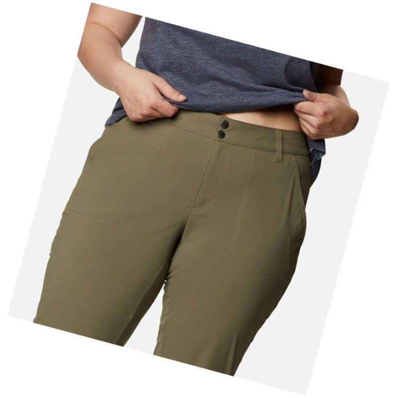 Spodnie Columbia Saturday Trail Stretch Plus Size Damskie Szare Zielone | 61MDRWABS