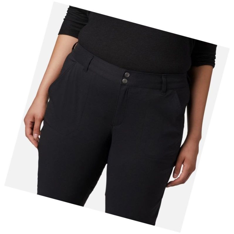 Spodnie Columbia Saturday Trail Stretch Plus Size Damskie Czarne | 17SHNEFZM