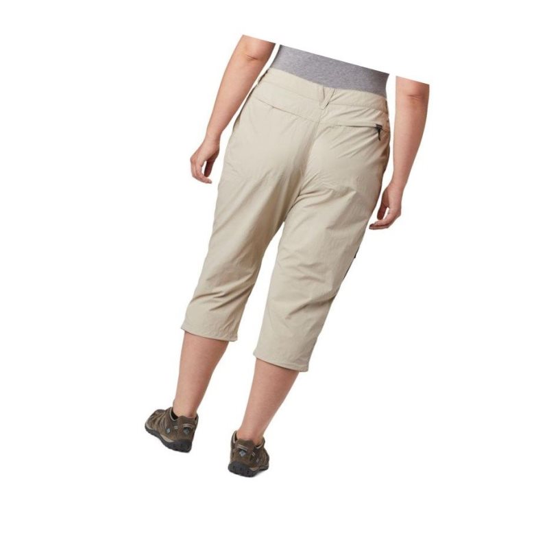 Spodnie Columbia Silver Ridge 2.0 Capri Plus Size Damskie Khaki | 36SYPXQTN