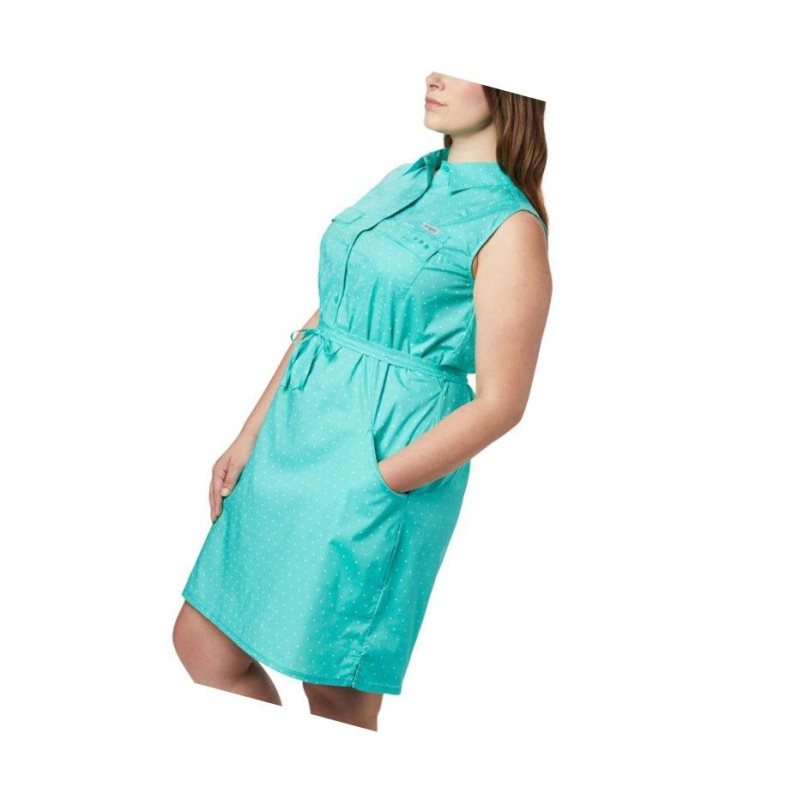 Sukienka Columbia PFG Bonehead Stretch Sleeveless Plus Size Damskie Niebieskie | 96USXCNKM